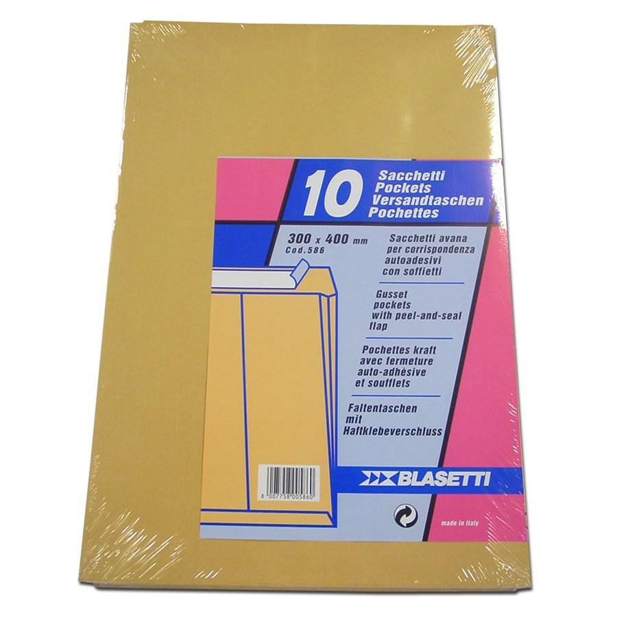 BUSTA AVANA A SOFFIETTO IN BLISTER 10/PZ - 30X40