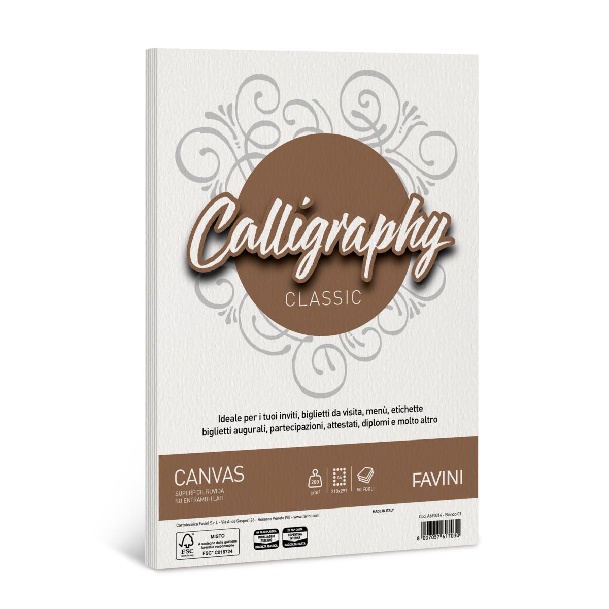 CARTA CALLIGRAPHY CANVAS GR200 A4 F50