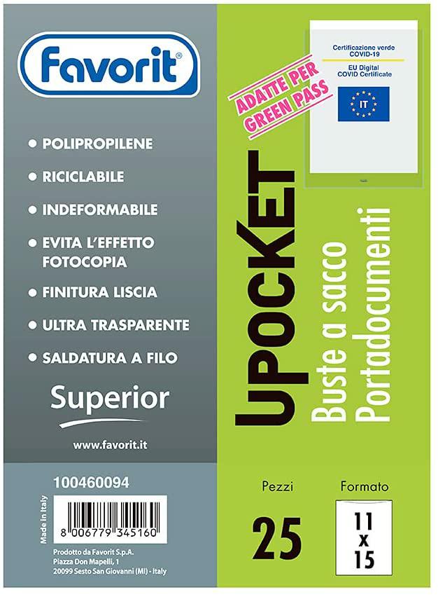 BUSTA 11X15 UPOCKET SUPERIOR (PORTA GREEN PASS)