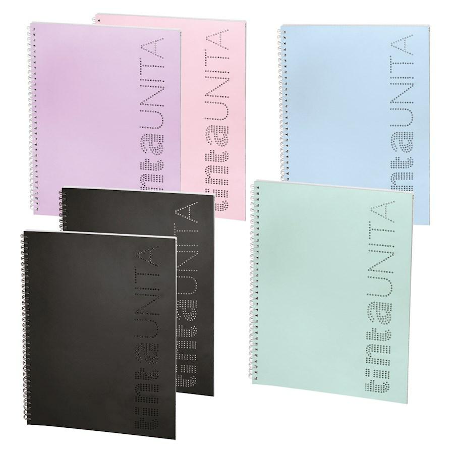 QUADERNO SPIRALATO 1R A6 80GR. CON FORI TINTAUNITA CRYSTAL